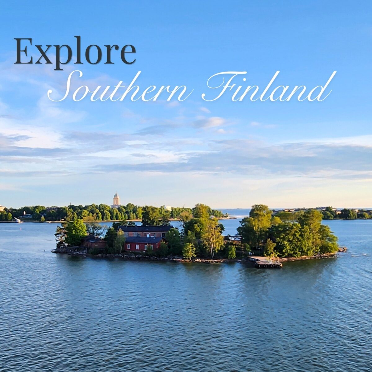 Scenic island coastline in Southern Finland