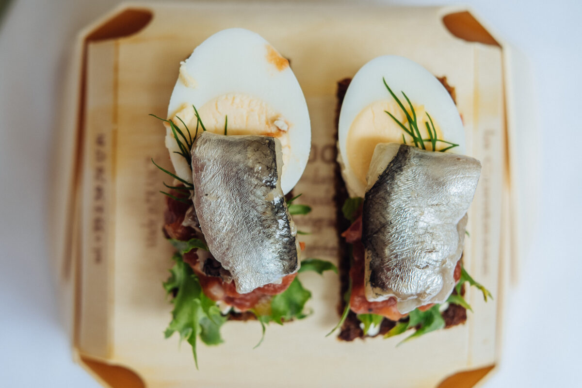 Sprat sandwich Estonian traditional food