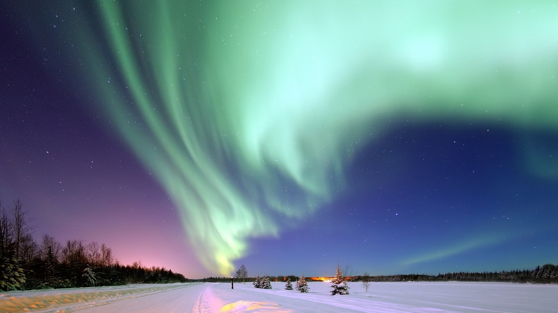Aurora Borealis over Finnish Lapland